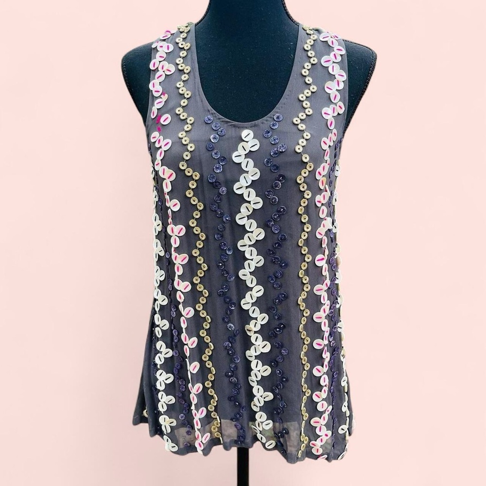 TBAGS LOS ANGELES Button Bead Tank Top Tunic XS